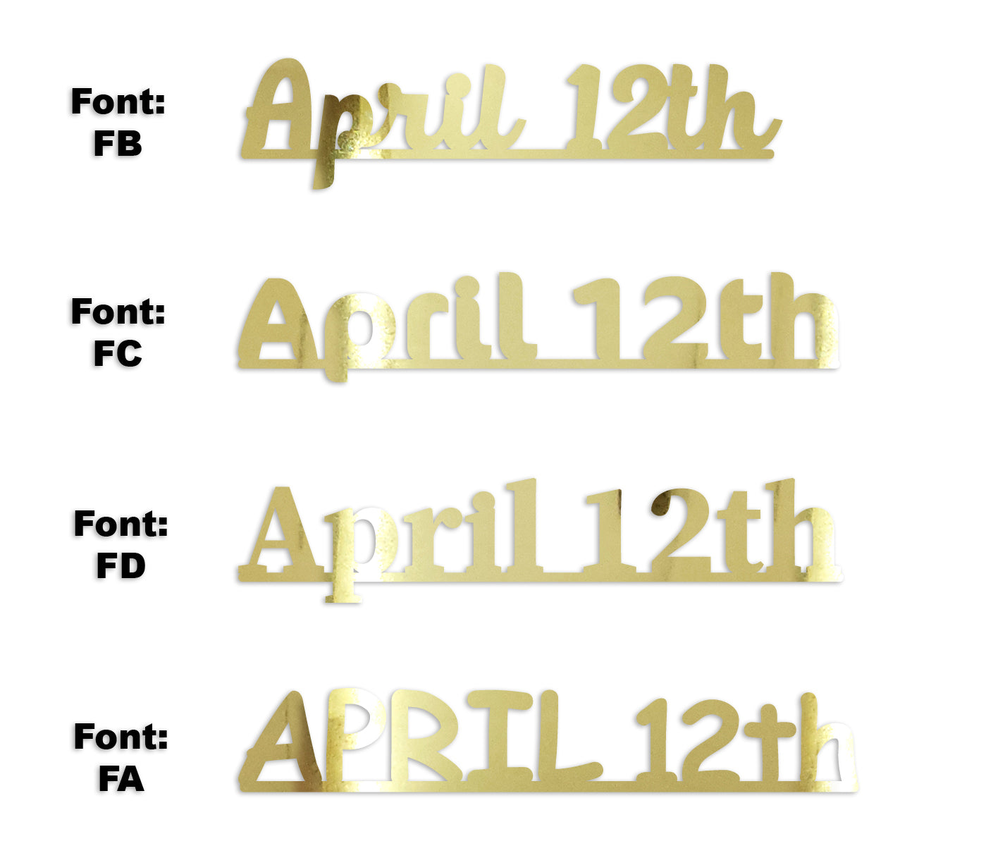 Custom-Fetti Date - APRIL 12th Gold