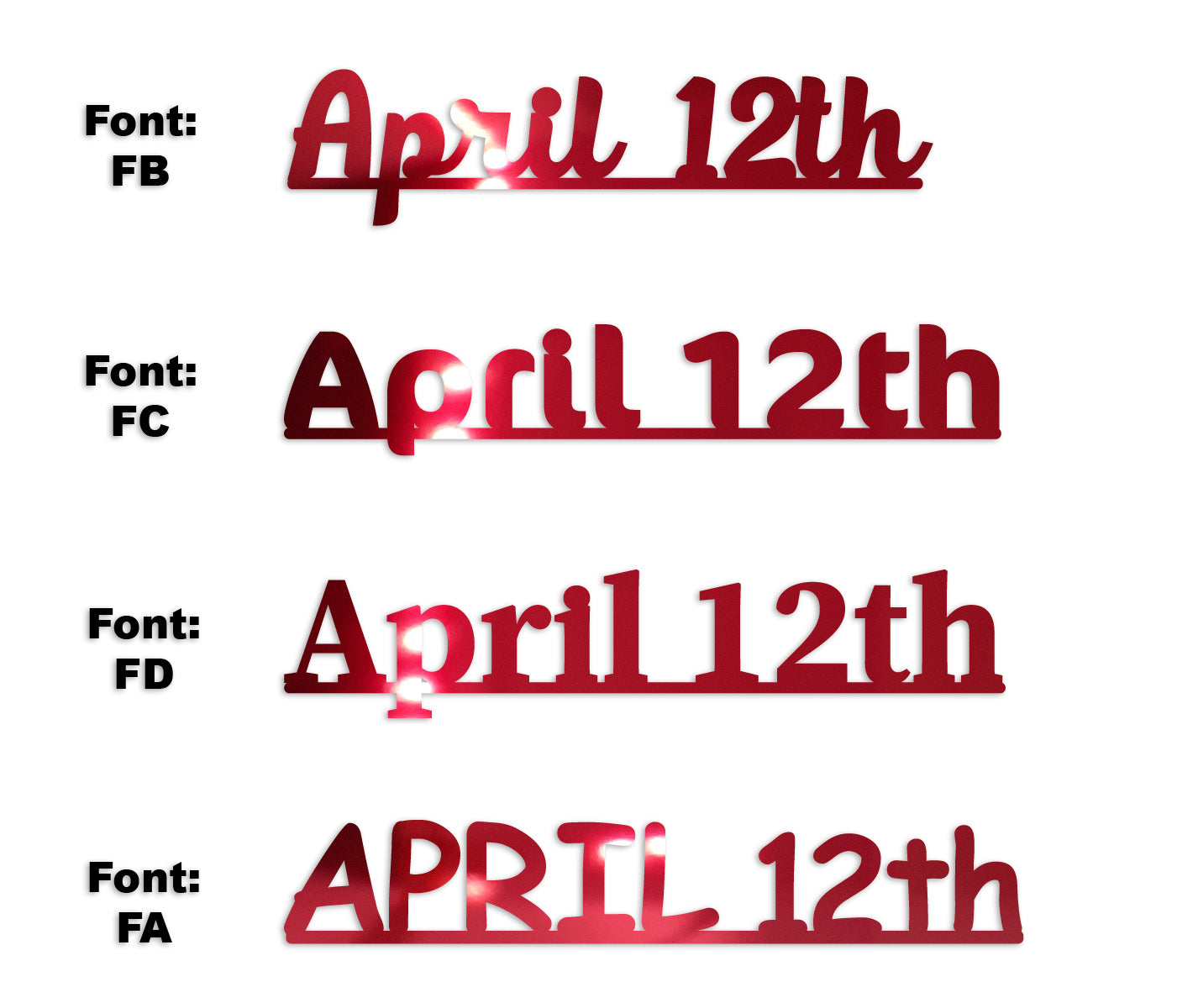 Custom-Fetti Date - APRIL 12th Red