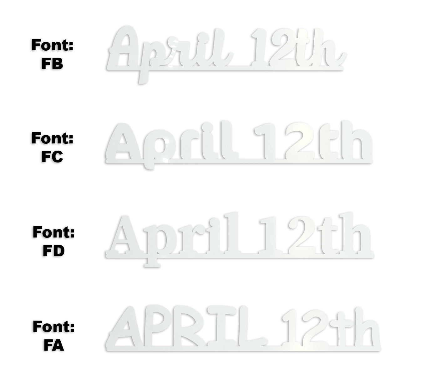 Custom-Fetti Date - APRIL 12th White