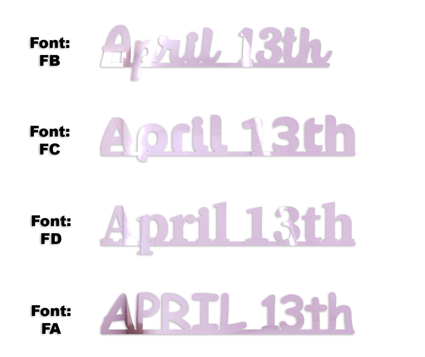 Custom-Fetti Date - APRIL 13th Pink