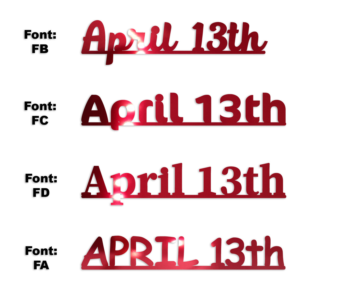 Custom-Fetti Date - APRIL 13th Red