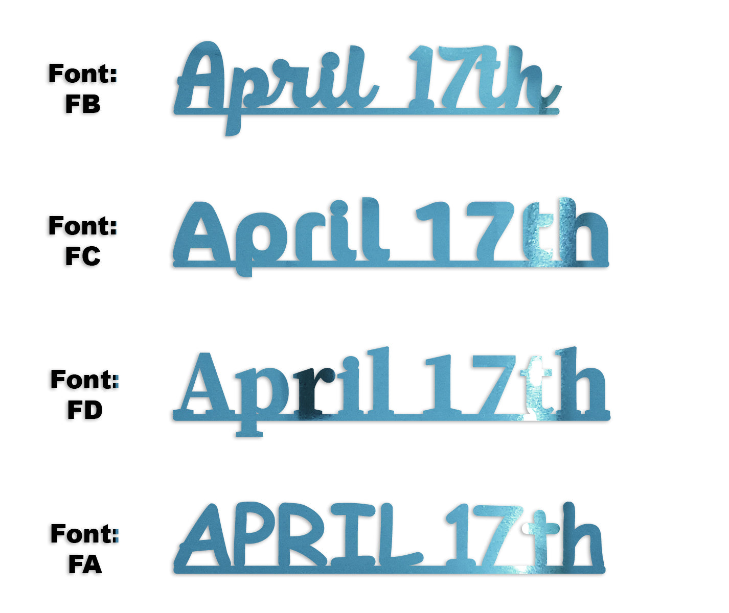 Custom-Fetti Date - APRIL 17th Blue Sky