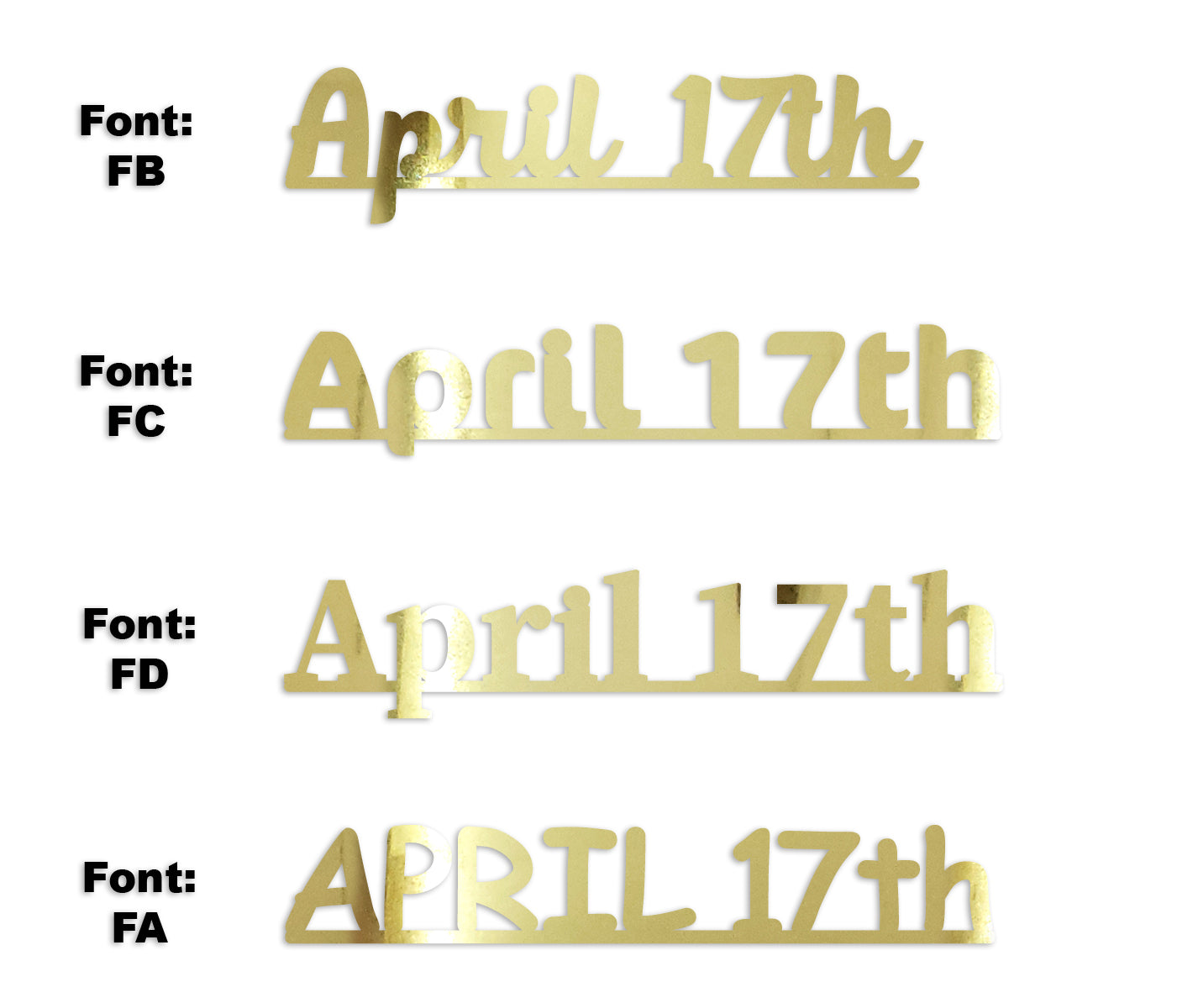 Custom-Fetti Date - APRIL 17th Gold