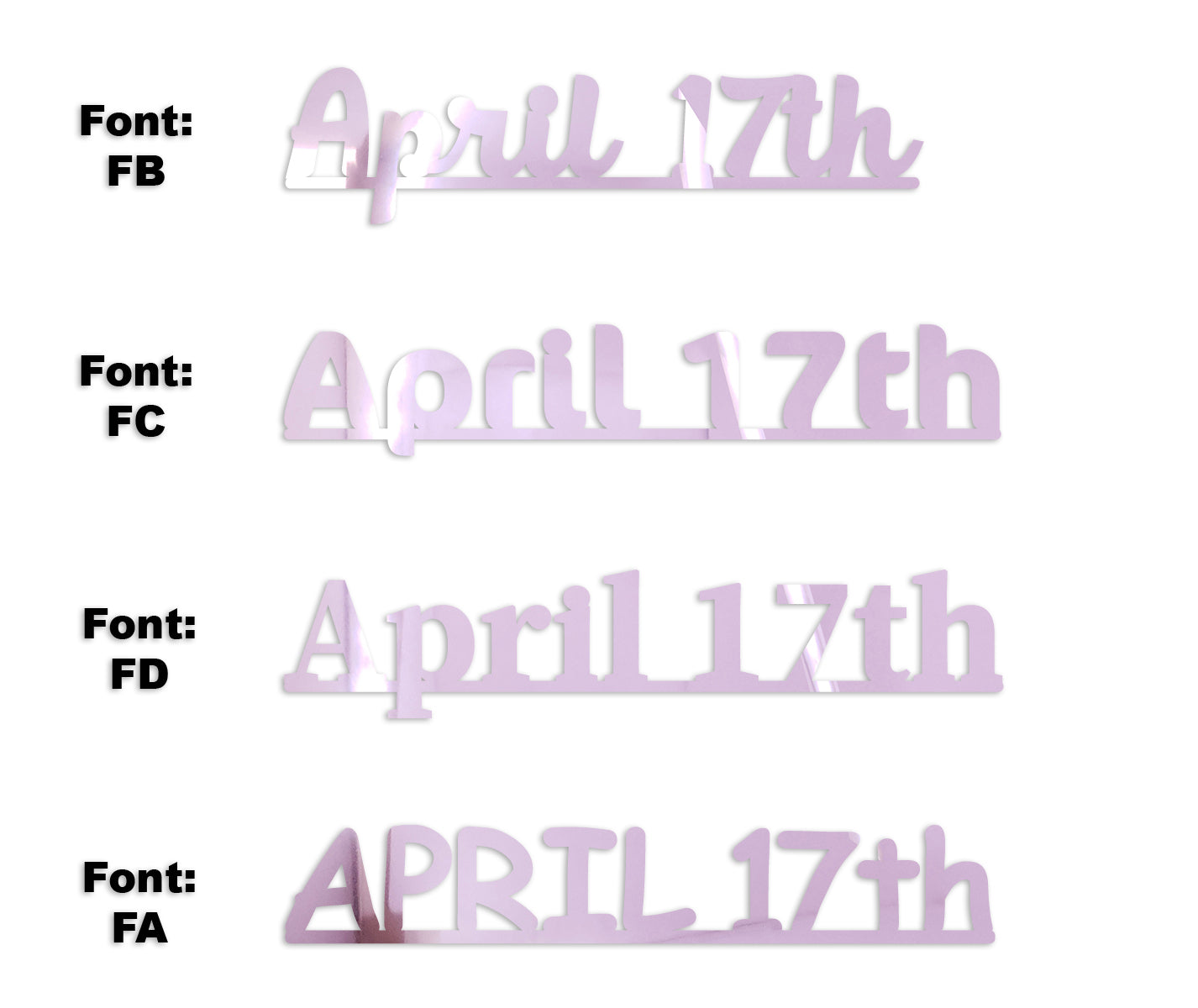 Custom-Fetti Date - APRIL 17th Pink