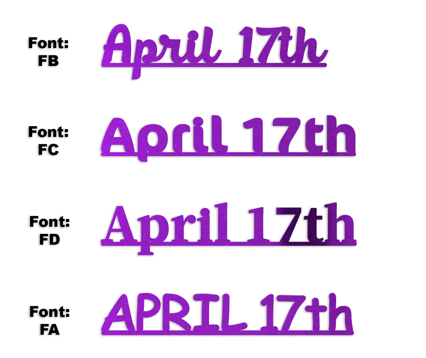 Custom-Fetti Date - APRIL 17th Purple