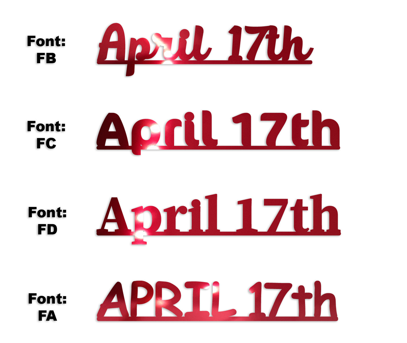 Custom-Fetti Date - APRIL 17th Red