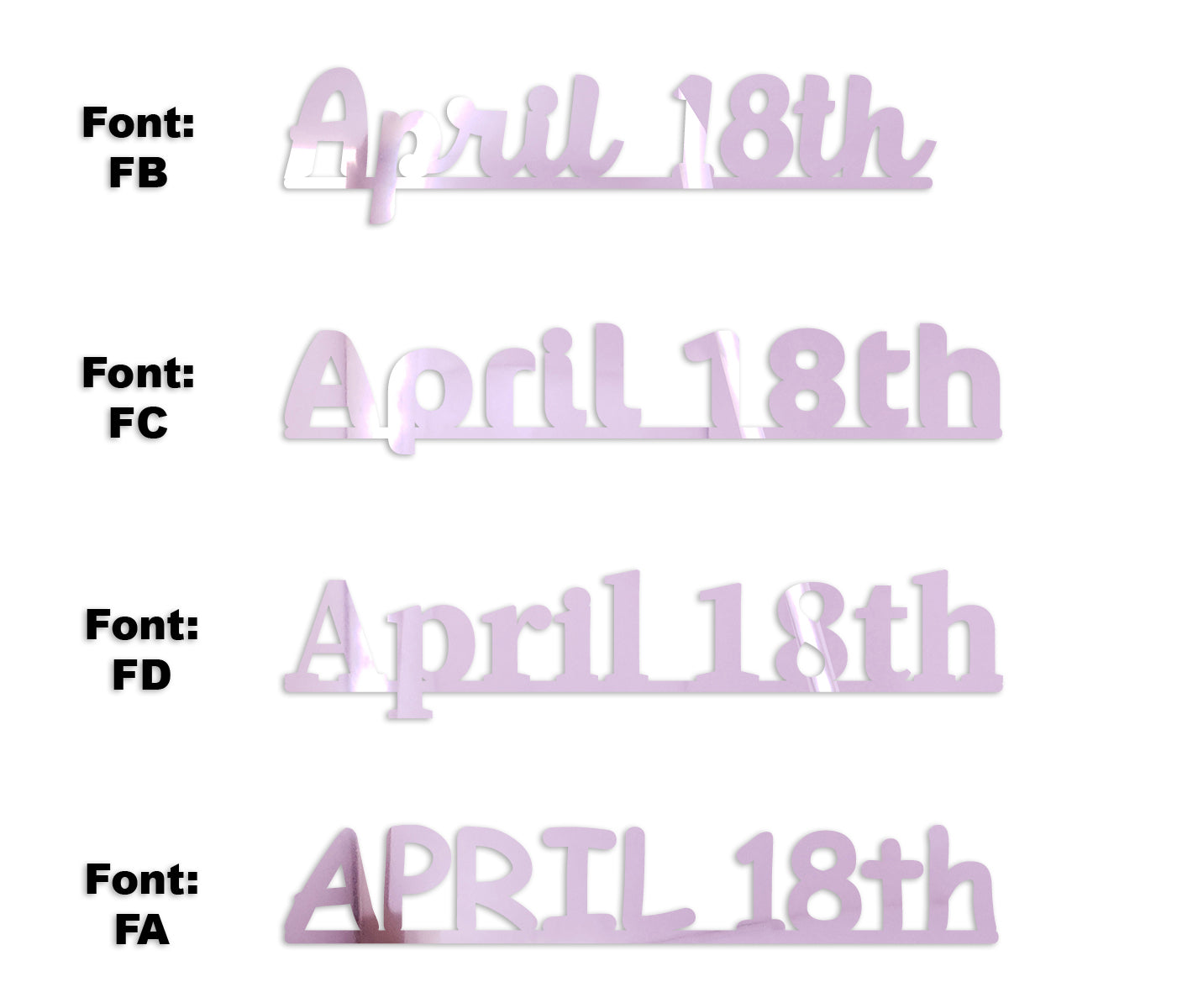 Custom-Fetti Date - APRIL 18th Pink