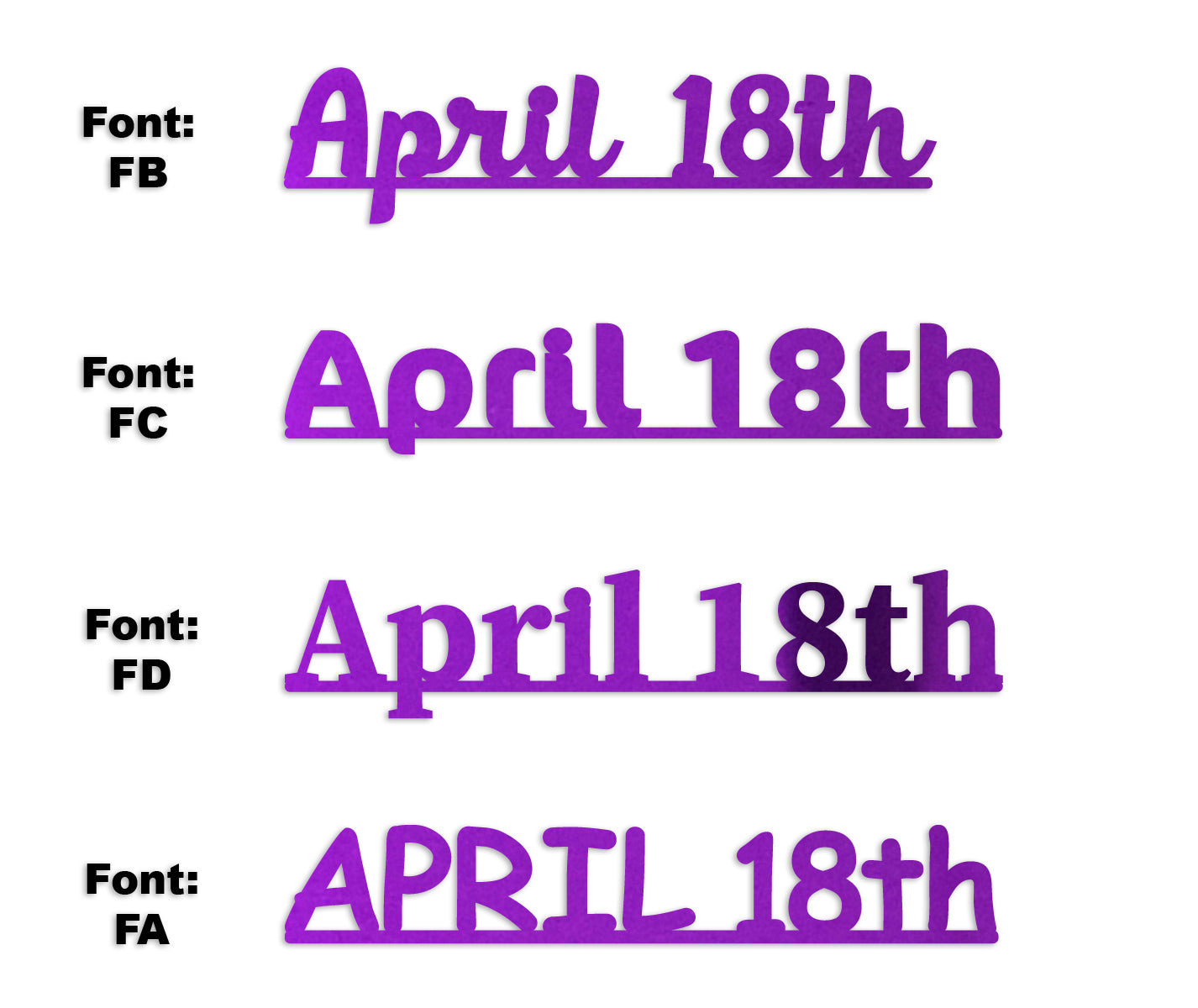 Custom-Fetti Date - APRIL 18th Purple