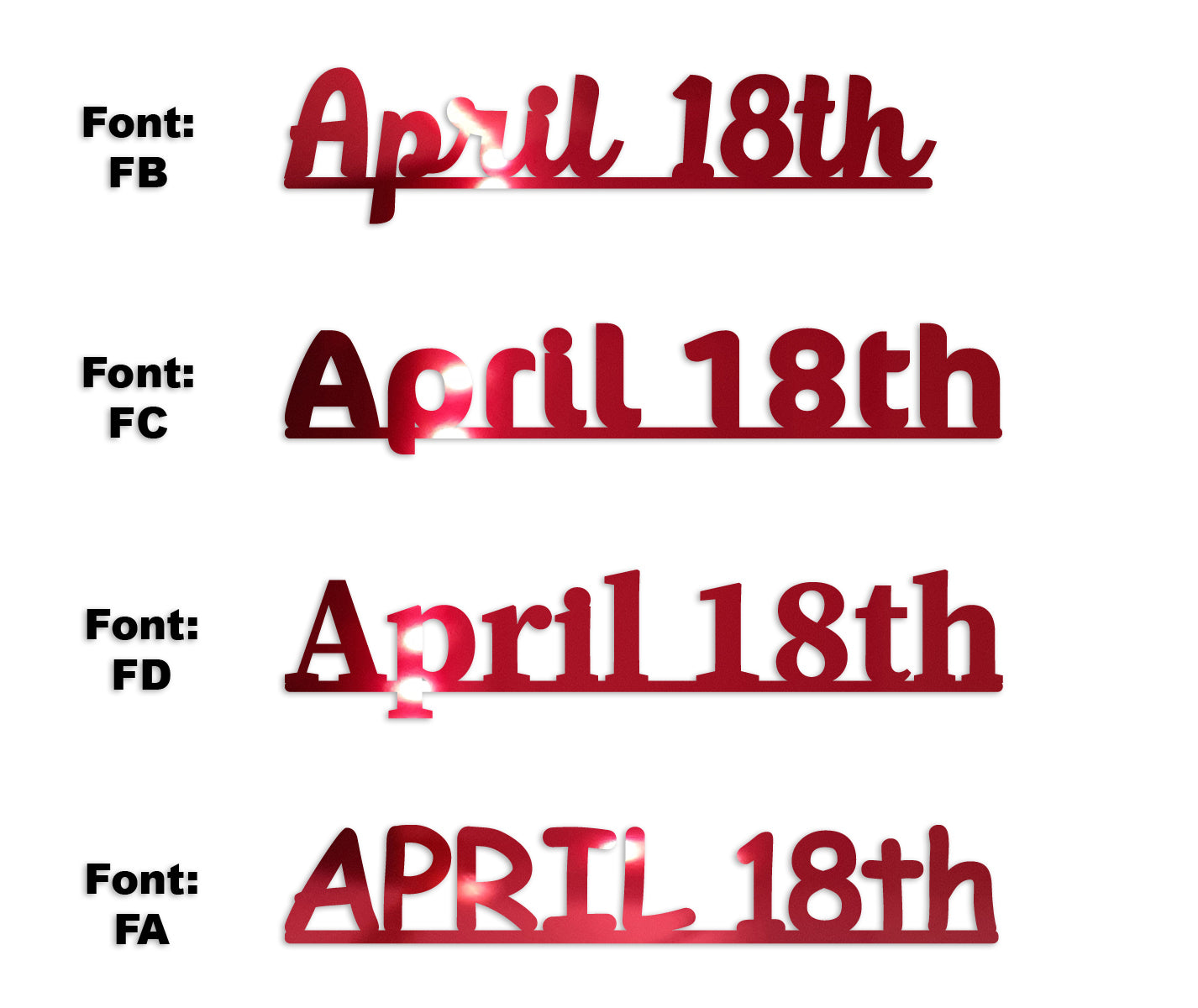 Custom-Fetti Date - APRIL 18th Red