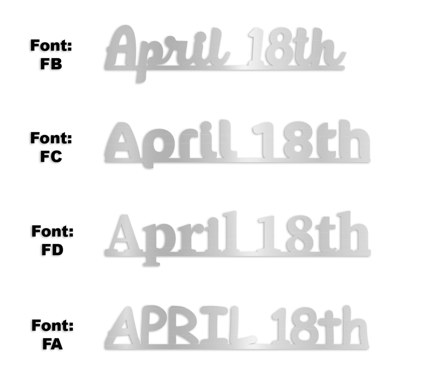 Custom-Fetti Date - APRIL 18th Silver