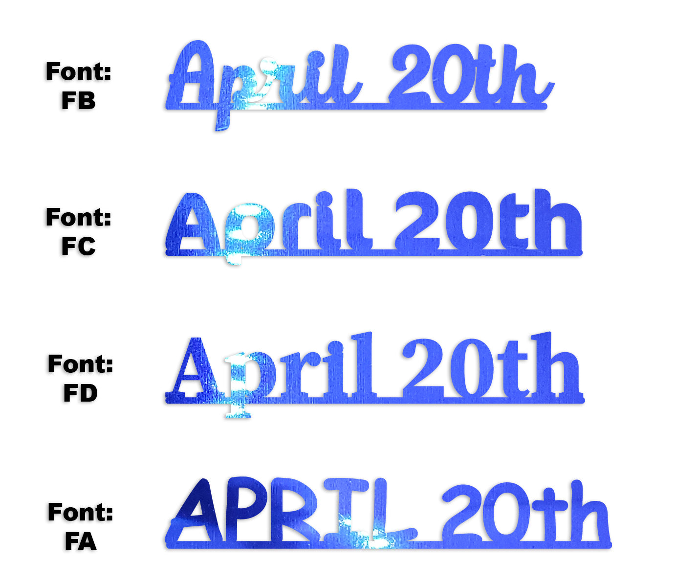 Custom-Fetti Date - APRIL 20th Blue Royal