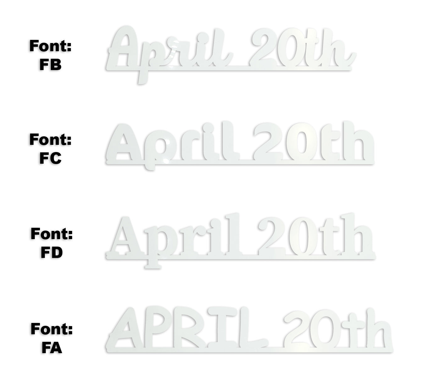 Custom-Fetti Date - APRIL 20th White