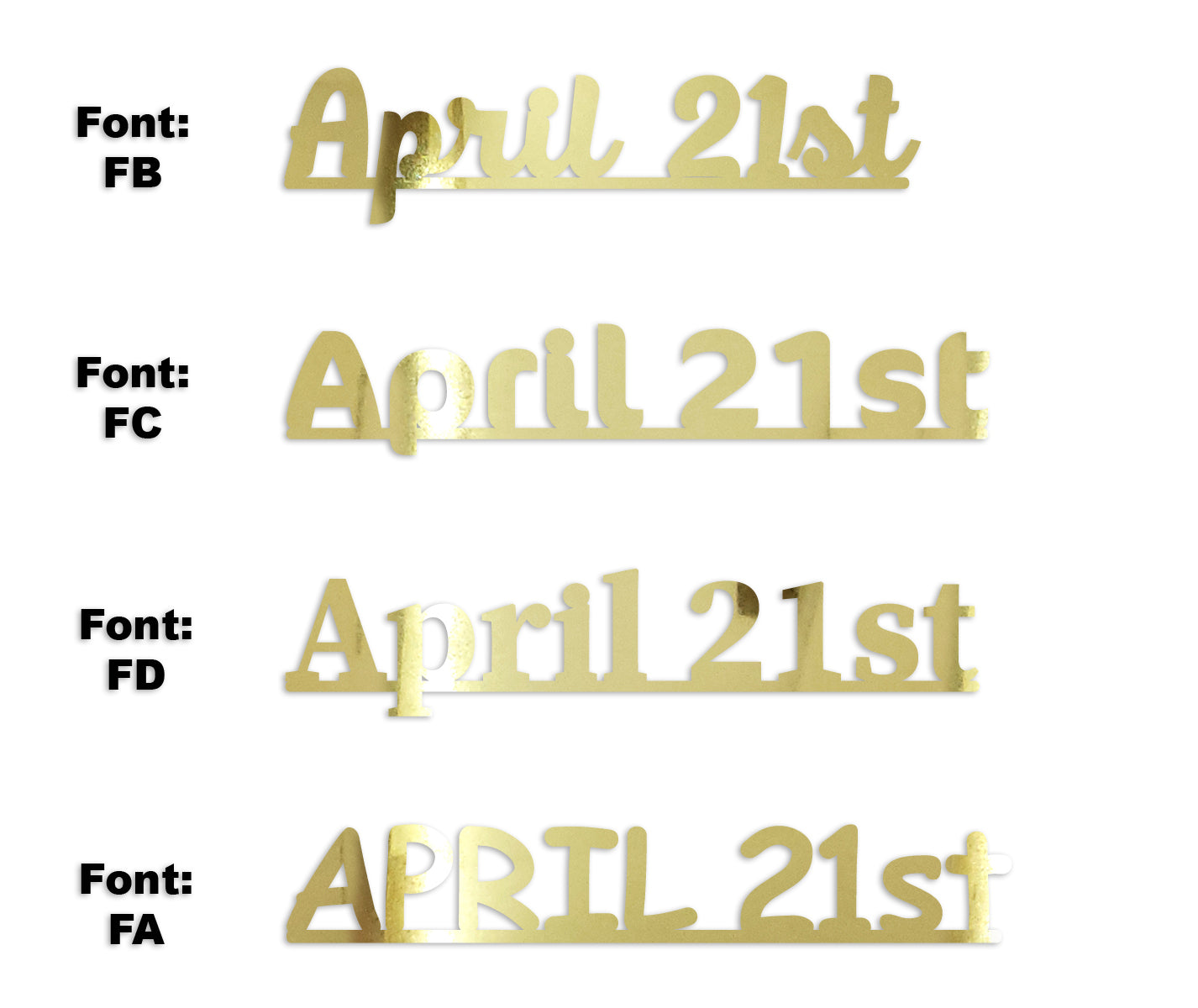 Custom-Fetti Date - APRIL 21st Gold