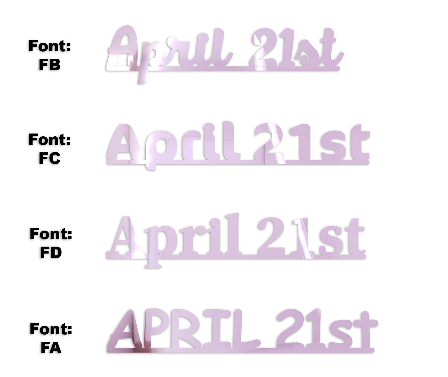 Custom-Fetti Date - APRIL 21st Pink