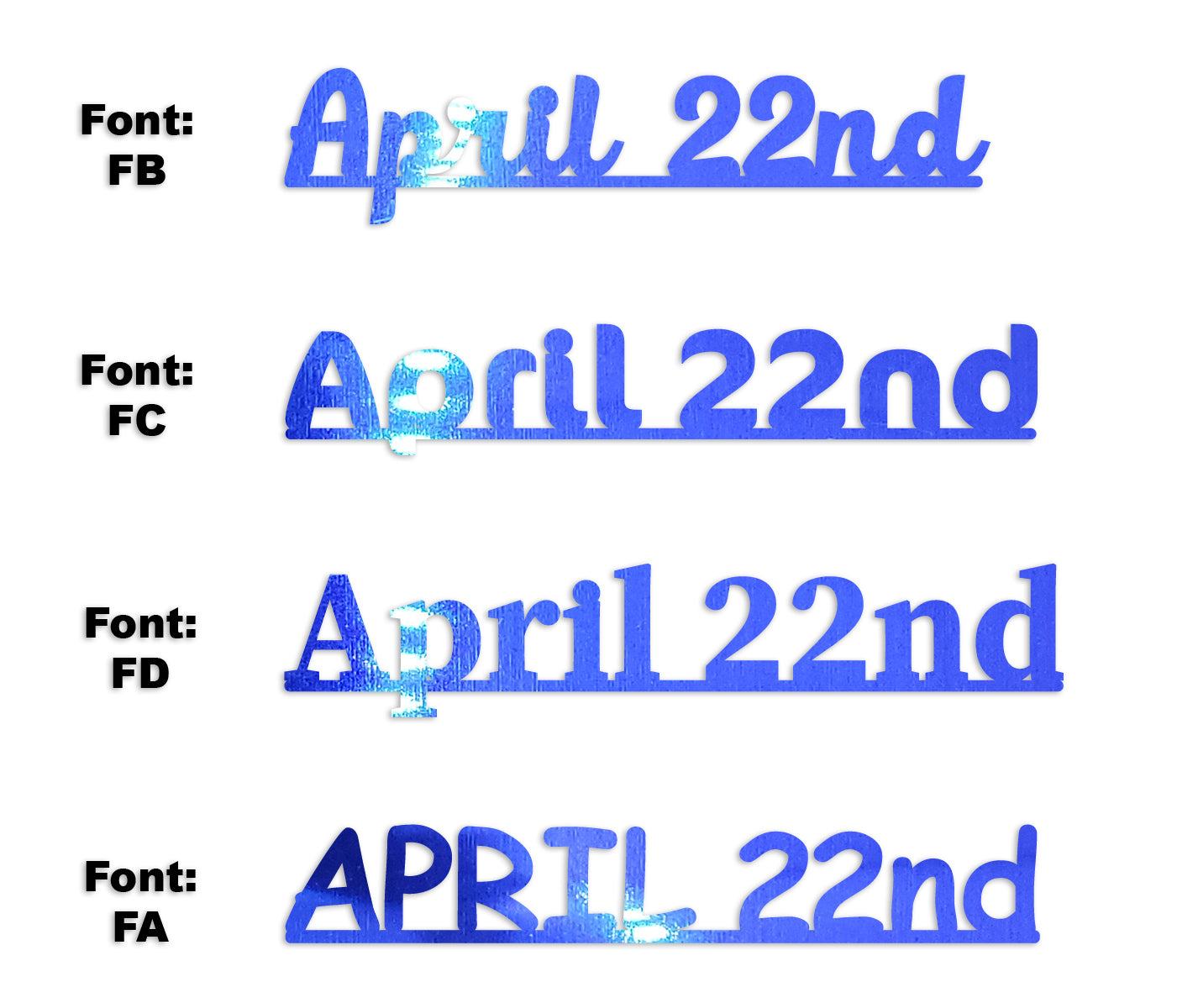 Custom-Fetti Date - APRIL 22nd Blue Royal