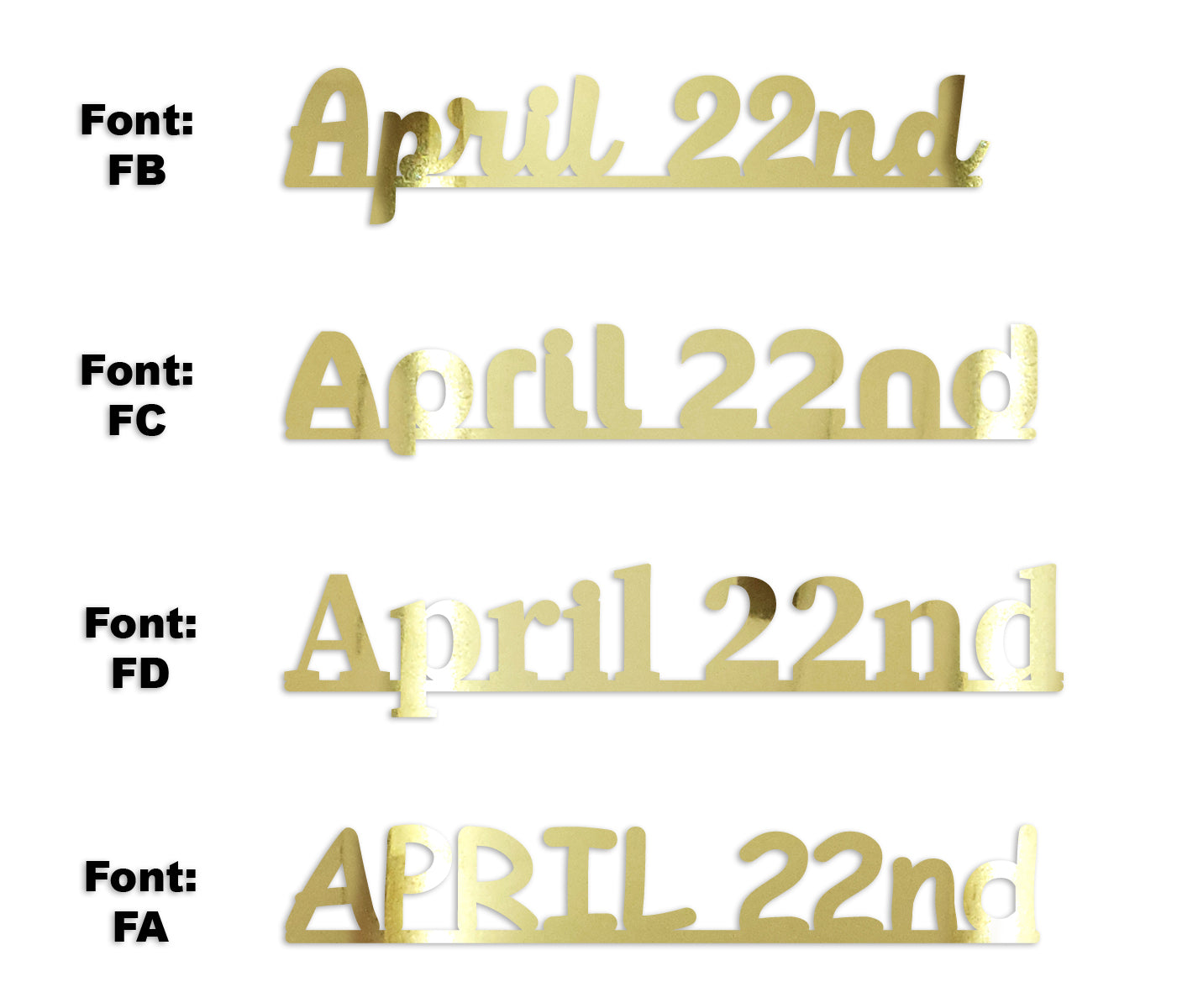 Custom-Fetti Date - APRIL 22nd Gold