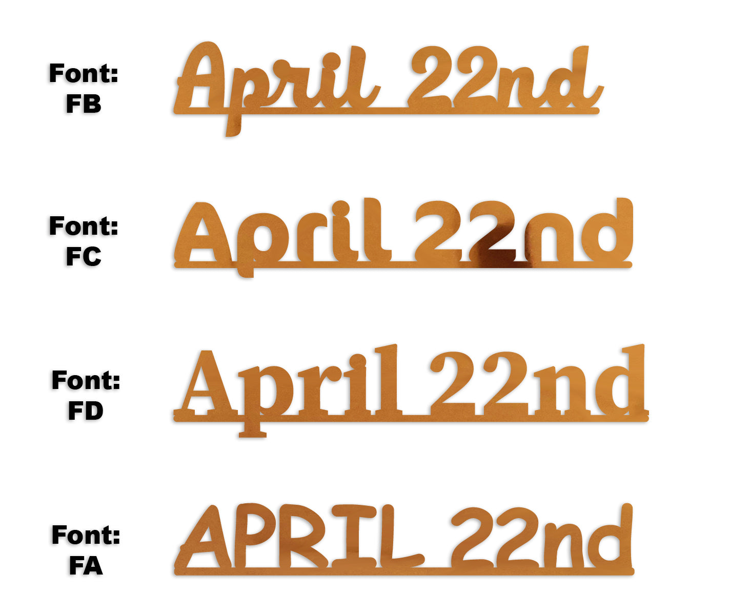 Custom-Fetti Date - APRIL 22nd Orange