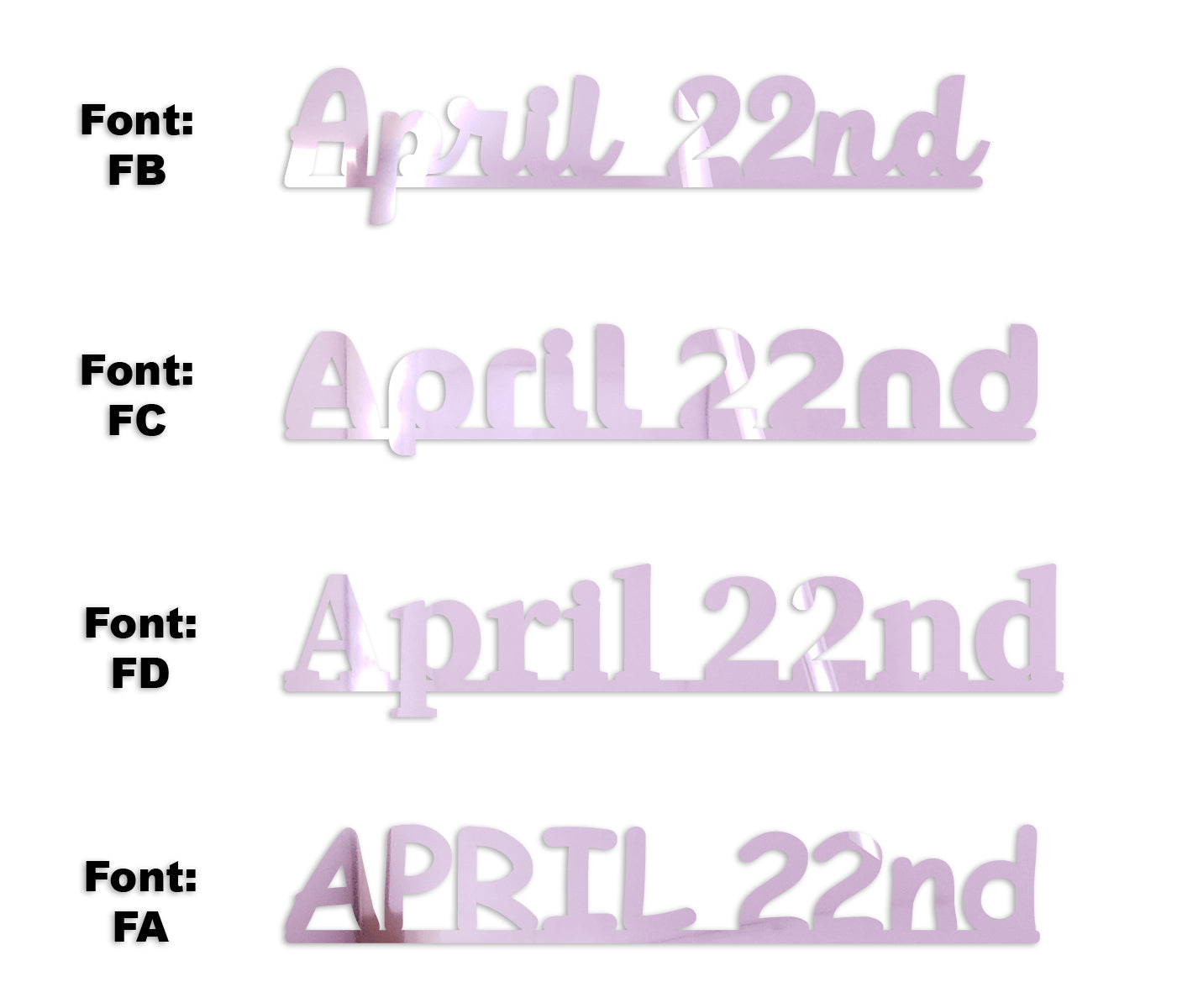 Custom-Fetti Date - APRIL 22nd Pink