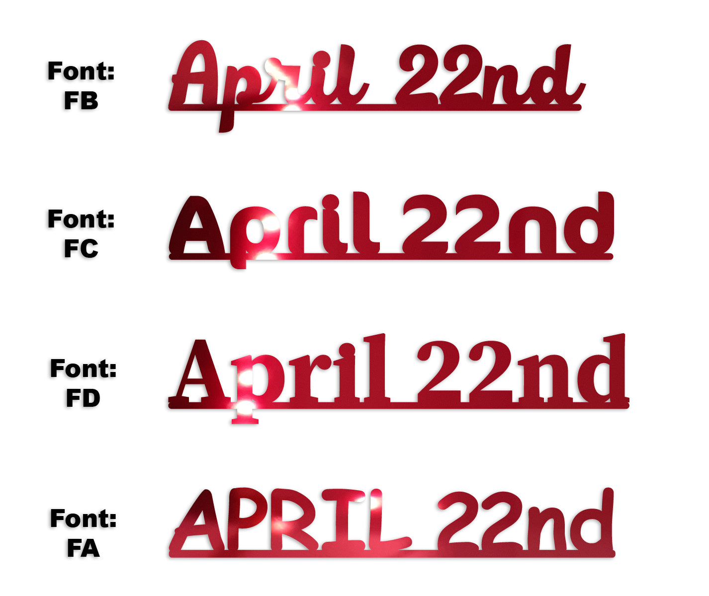 Custom-Fetti Date - APRIL 22nd Red