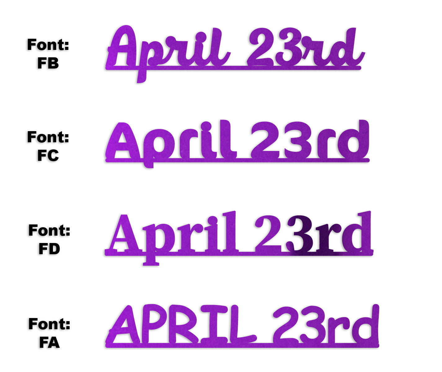 Custom-Fetti Date - APRIL 23rd Purple