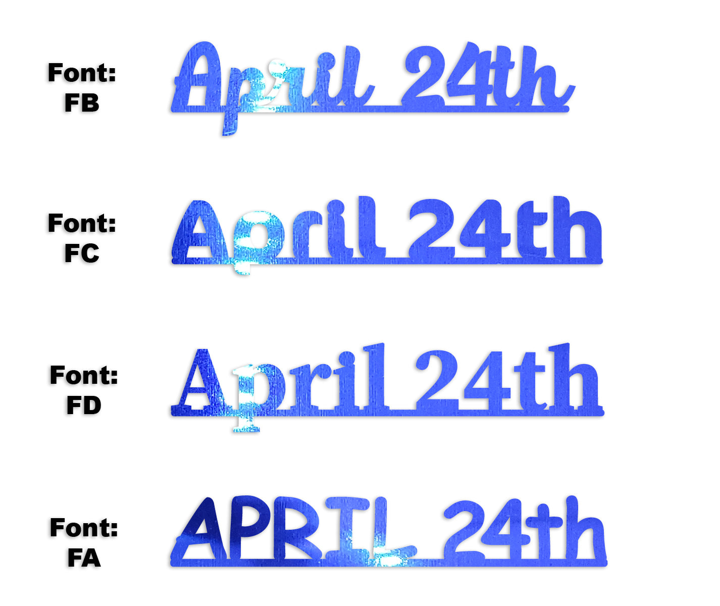 Custom-Fetti Date - APRIL 24th Blue Royal