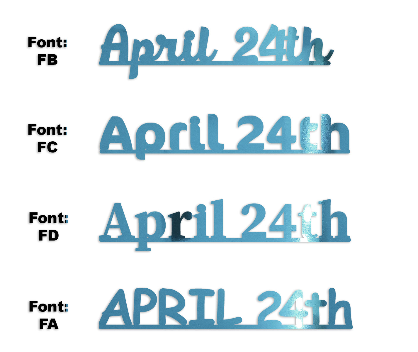 Custom-Fetti Date - APRIL 24th Blue Sky