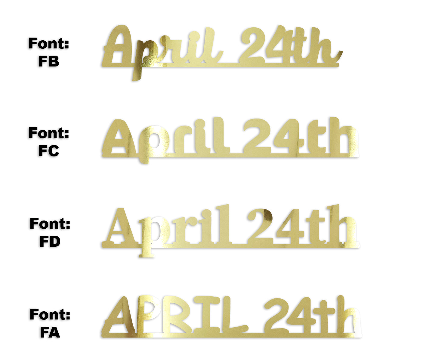 Custom-Fetti Date - APRIL 24th Gold