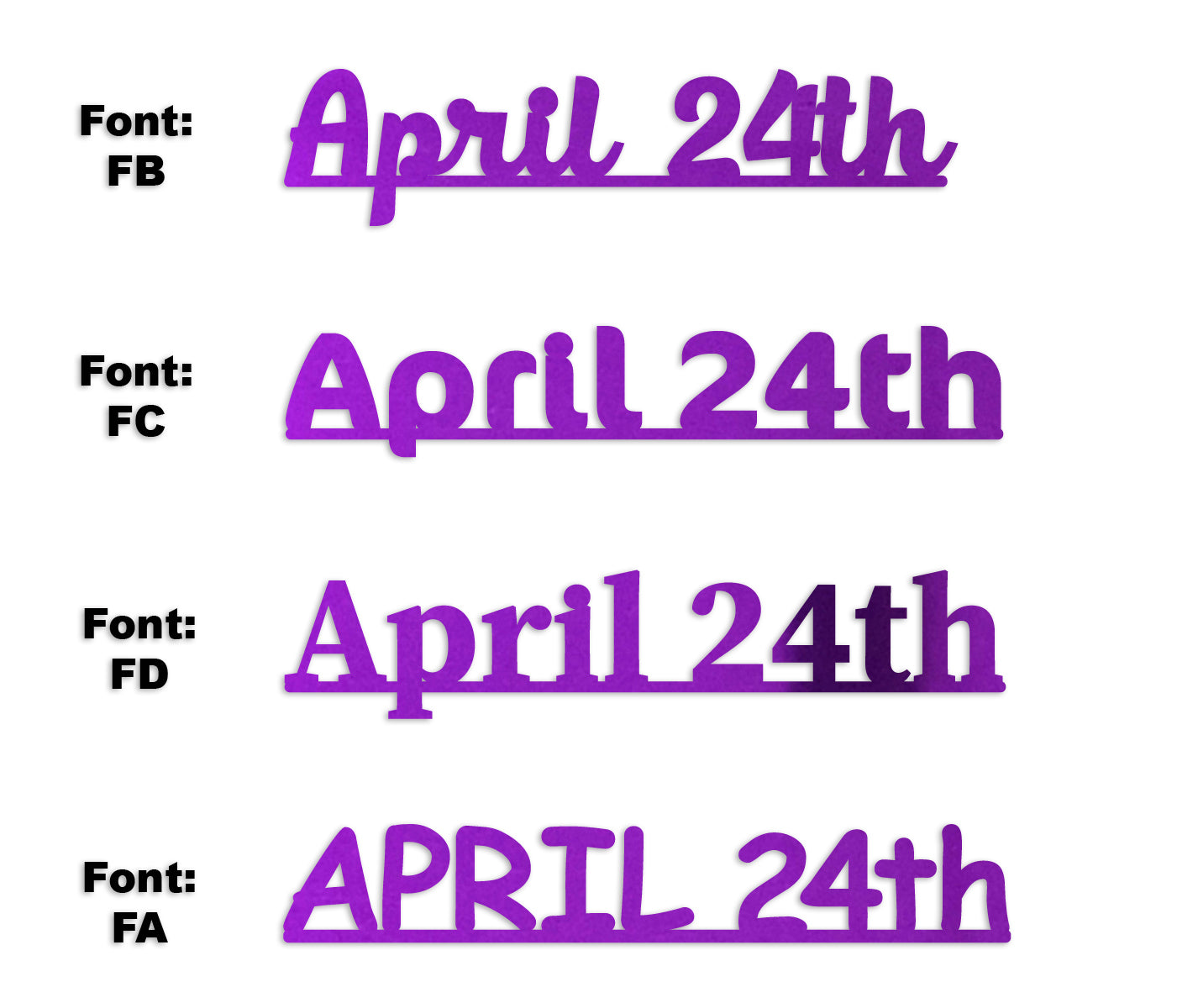 Custom-Fetti Date - APRIL 24th Purple