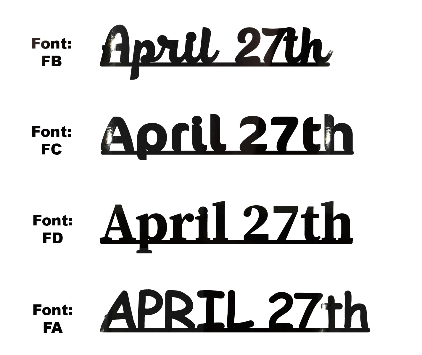 Custom-Fetti Date - APRIL 27th Black