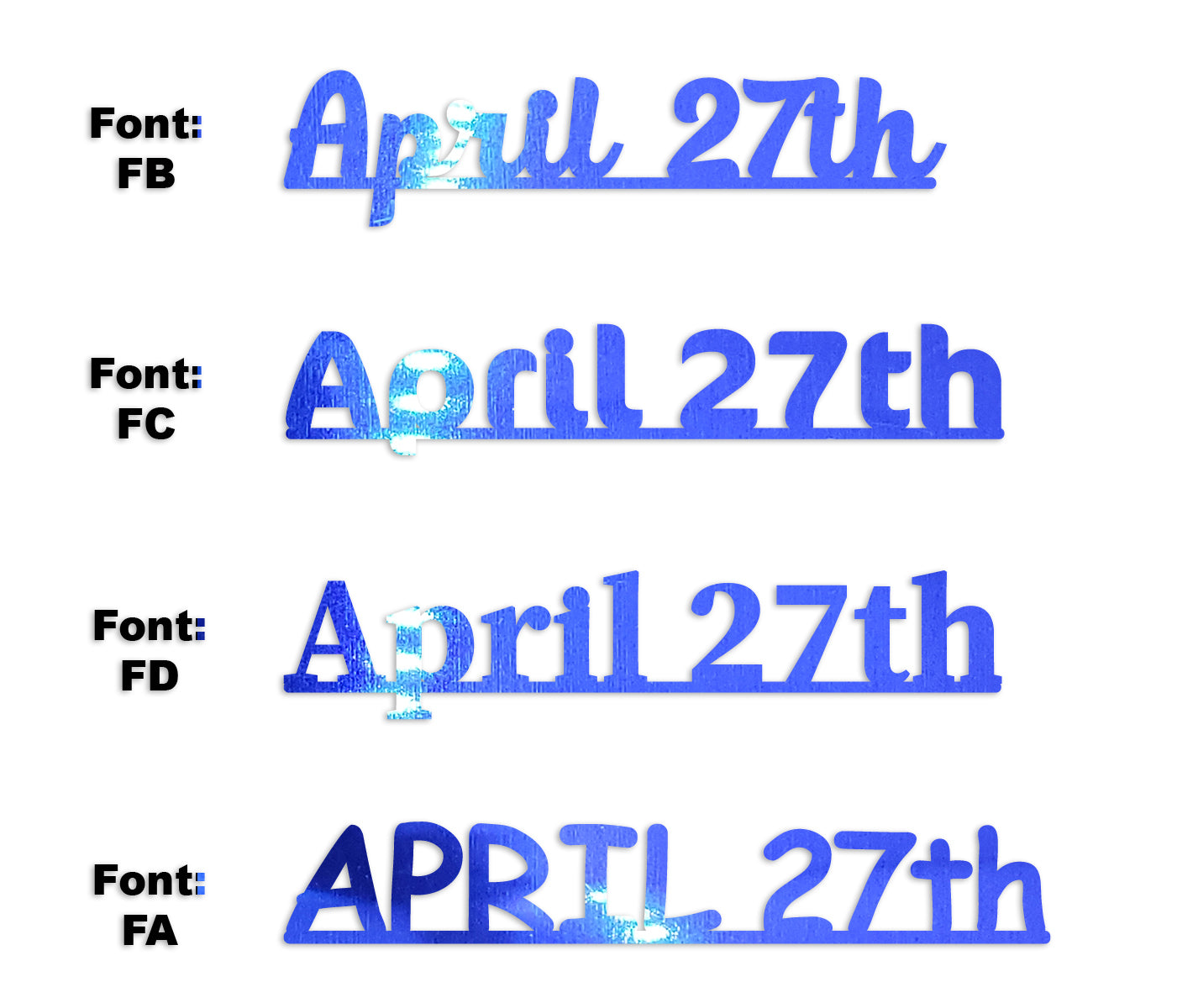 Custom-Fetti Date - APRIL 27th Blue Royal