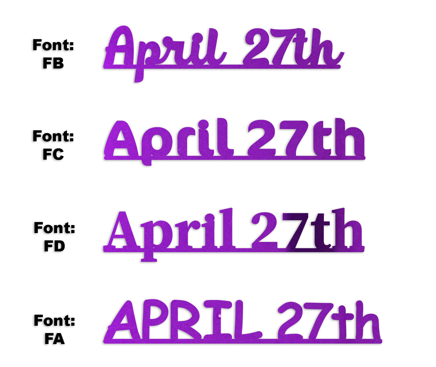 Custom-Fetti Date - APRIL 27th Purple