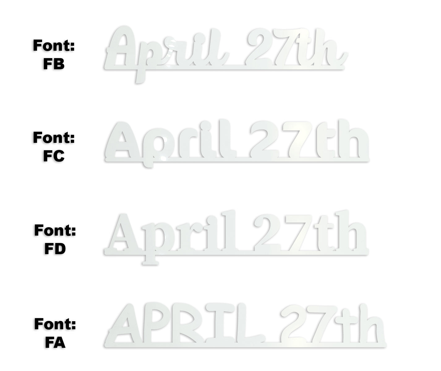 Custom-Fetti Date - APRIL 27th White