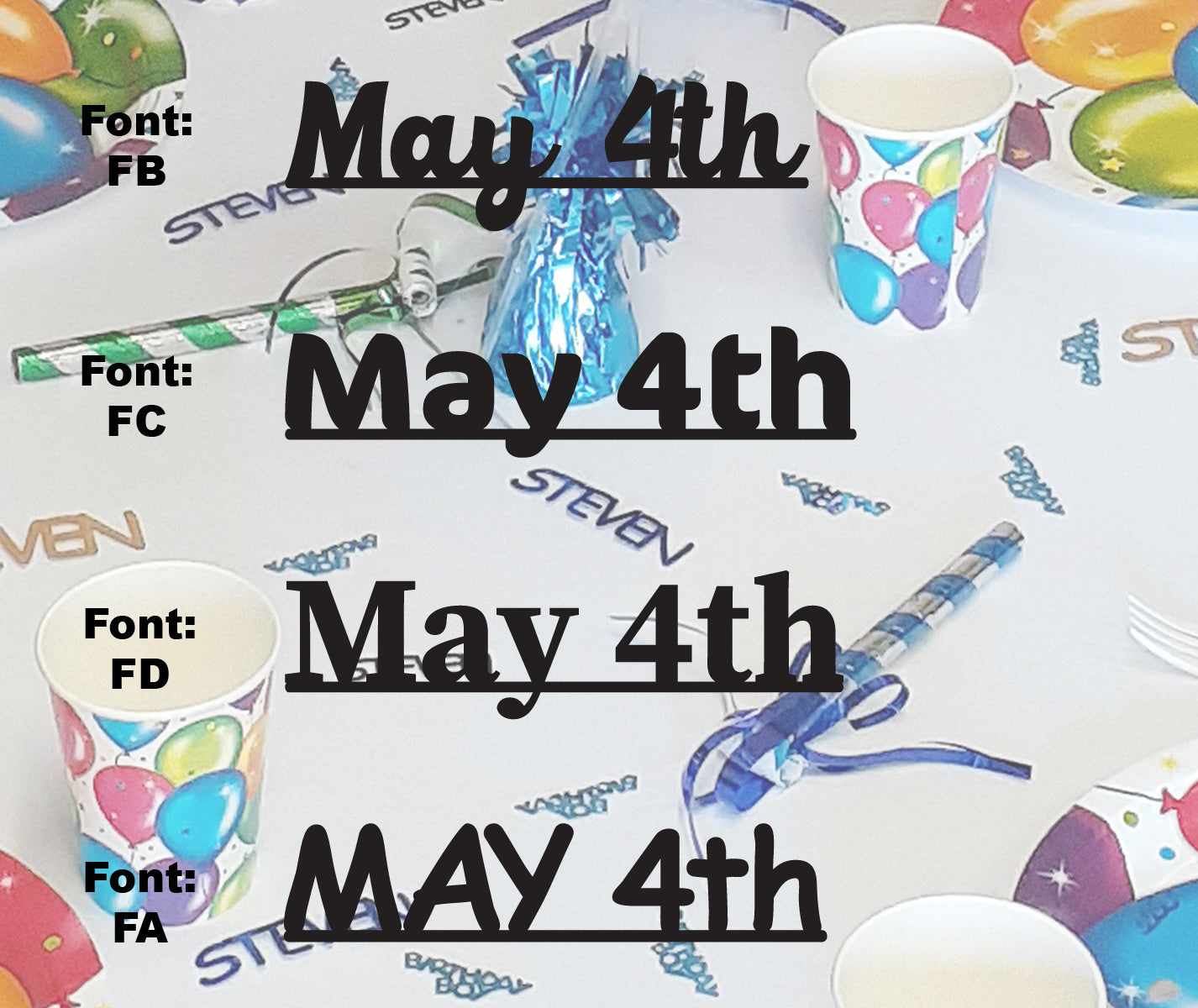 Custom-Fetti Date - MAY 4th Black