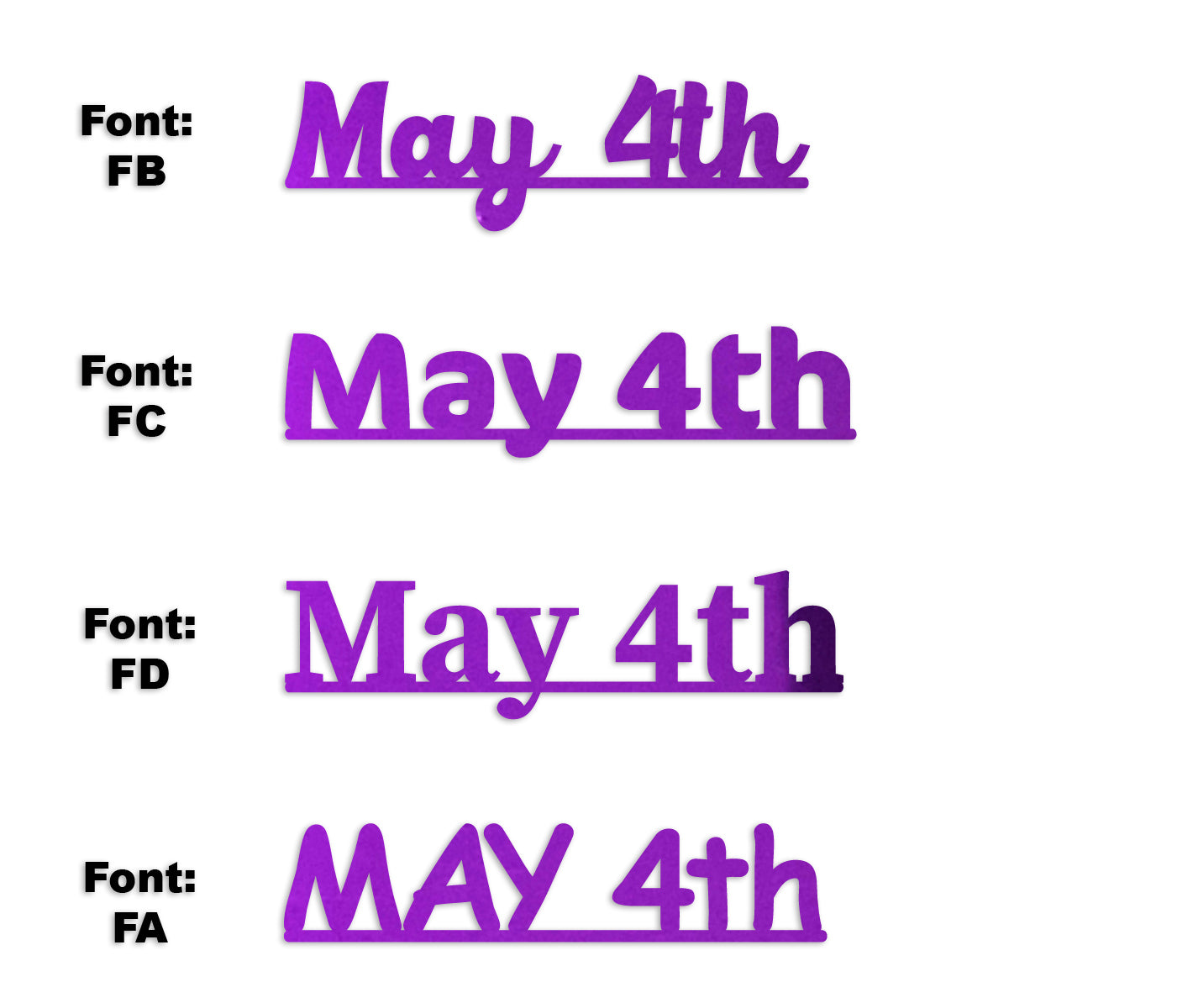 Custom-Fetti Date - MAY 4th Purple