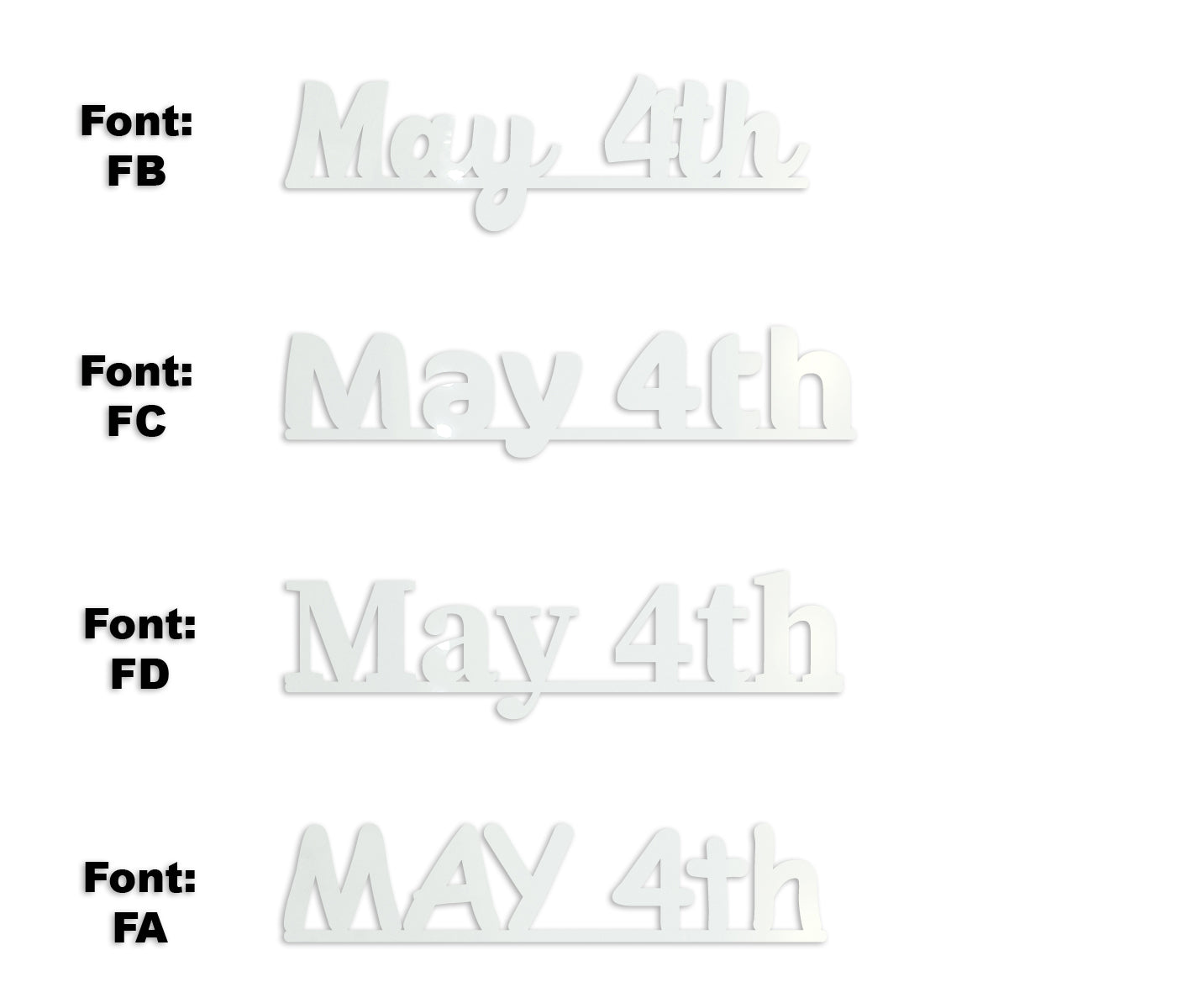 Custom-Fetti Date - MAY 4th White