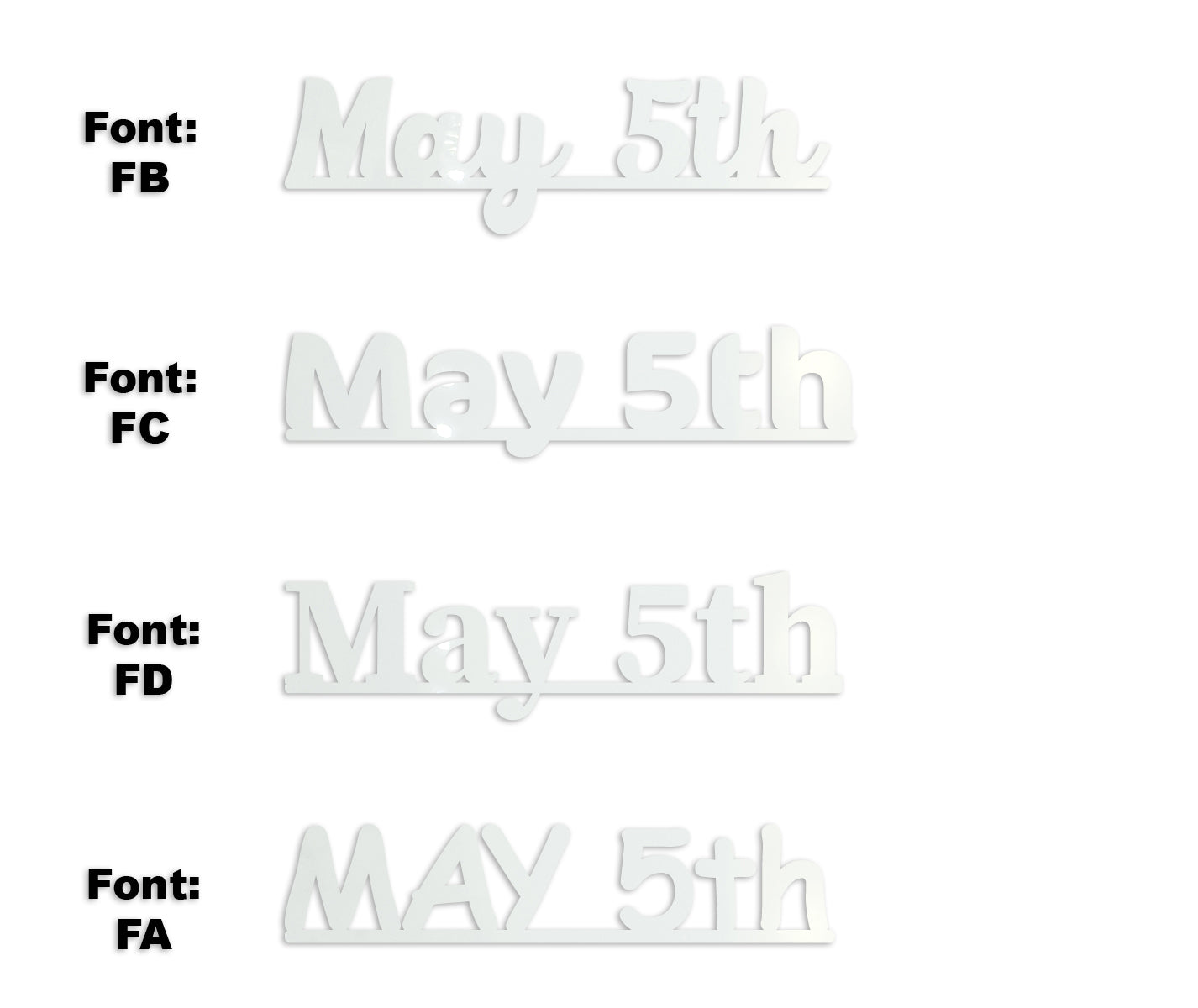 Custom-Fetti Date - MAY 5th White