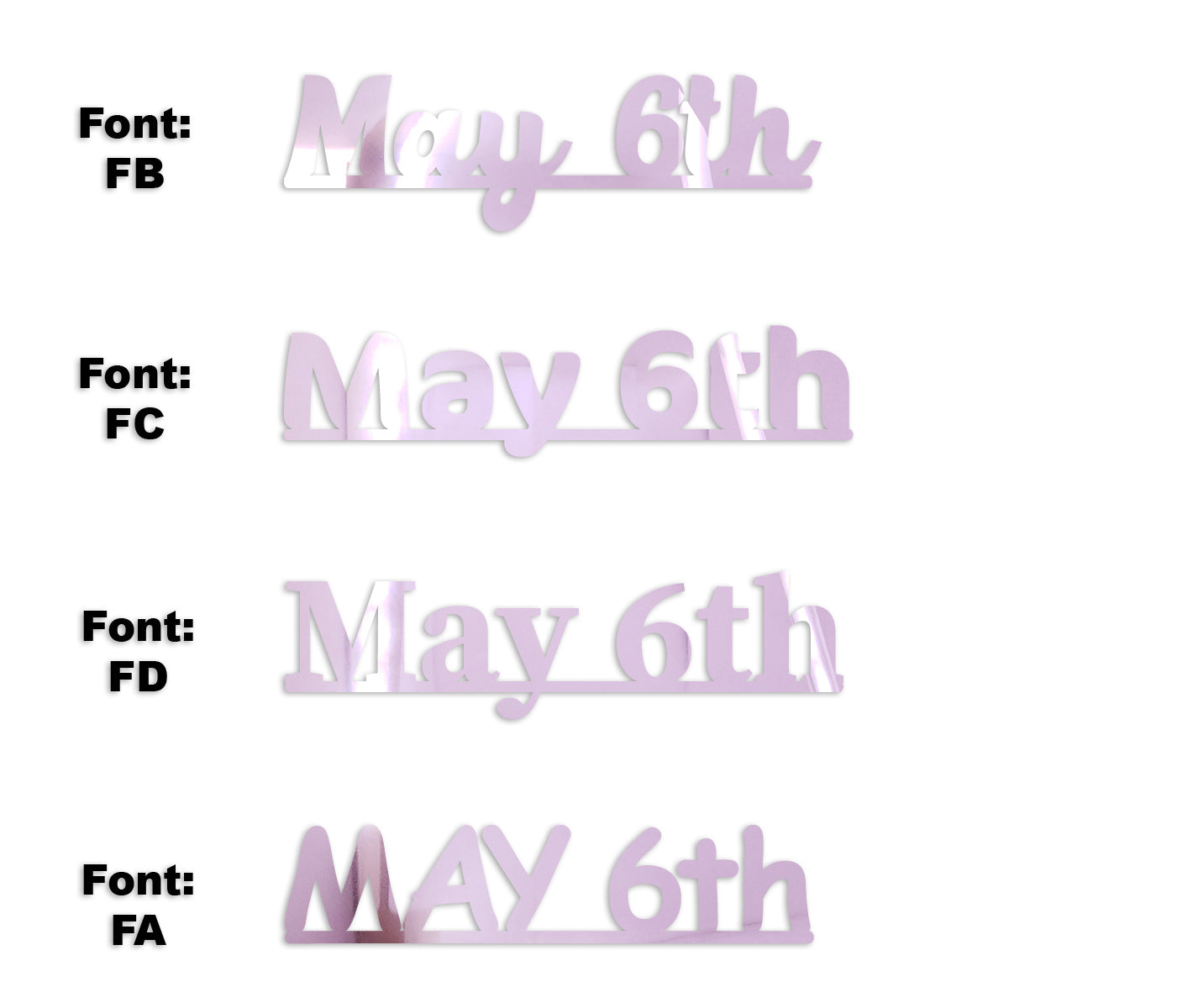 Custom-Fetti Date - MAY 6th Pink