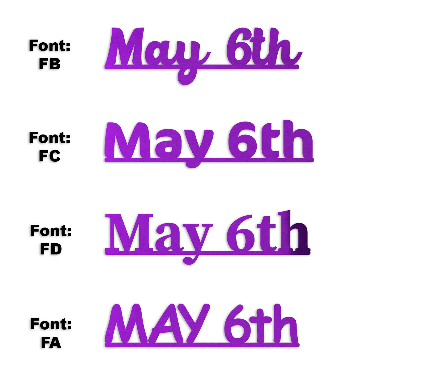 Custom-Fetti Date - MAY 6th Purple