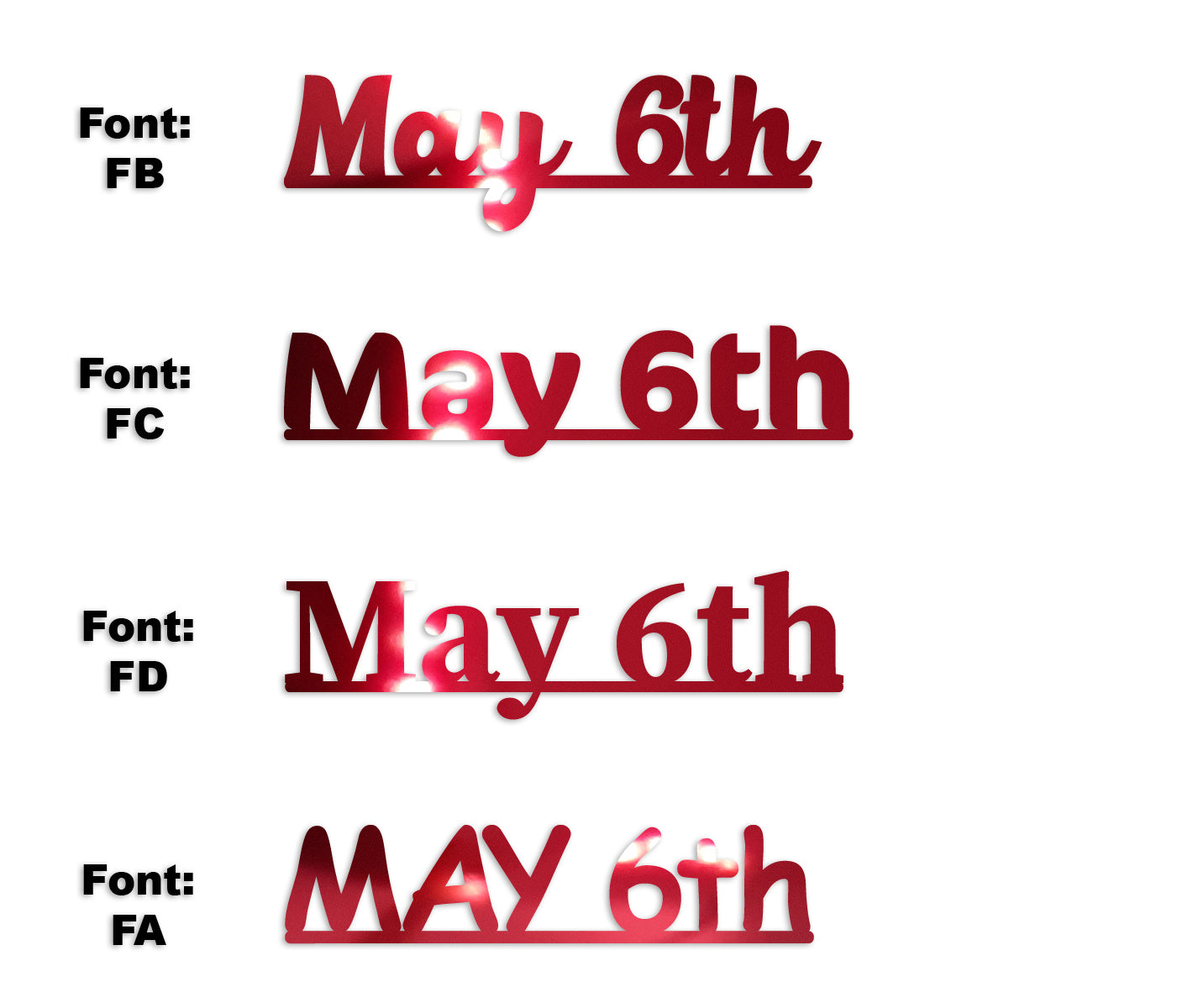 Custom-Fetti Date - MAY 6th Red