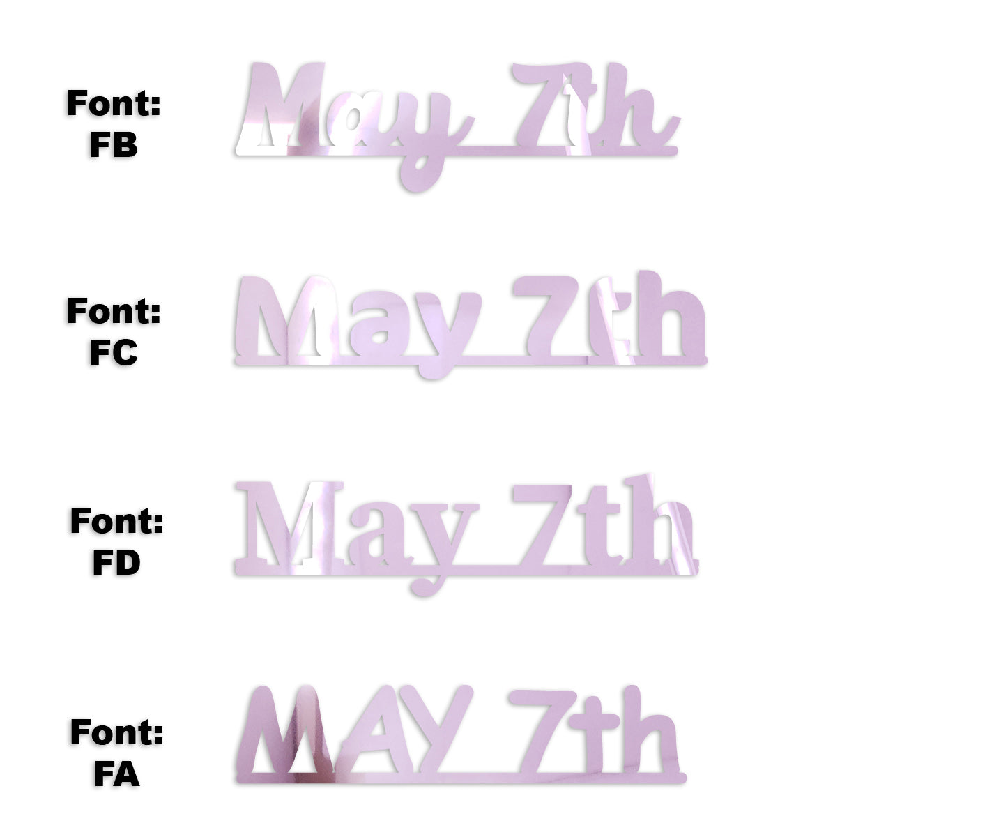 Custom-Fetti Date - MAY 7th Pink