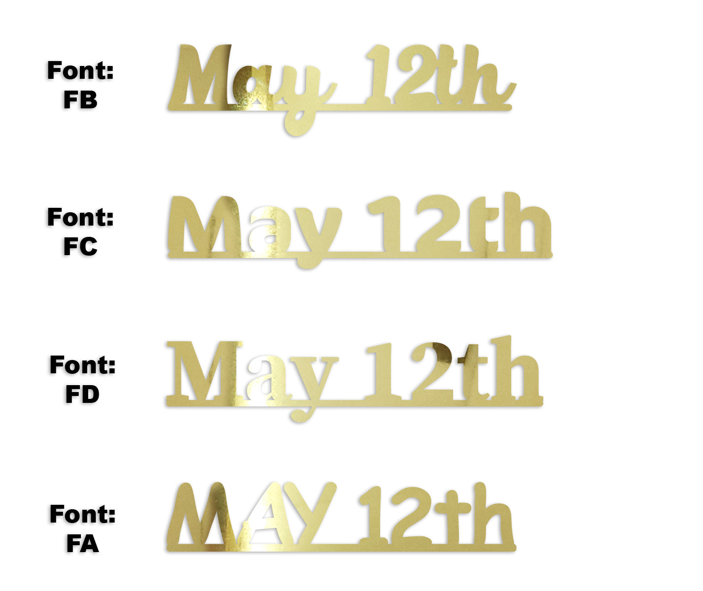 Custom-Fetti Date - MAY 12th Gold