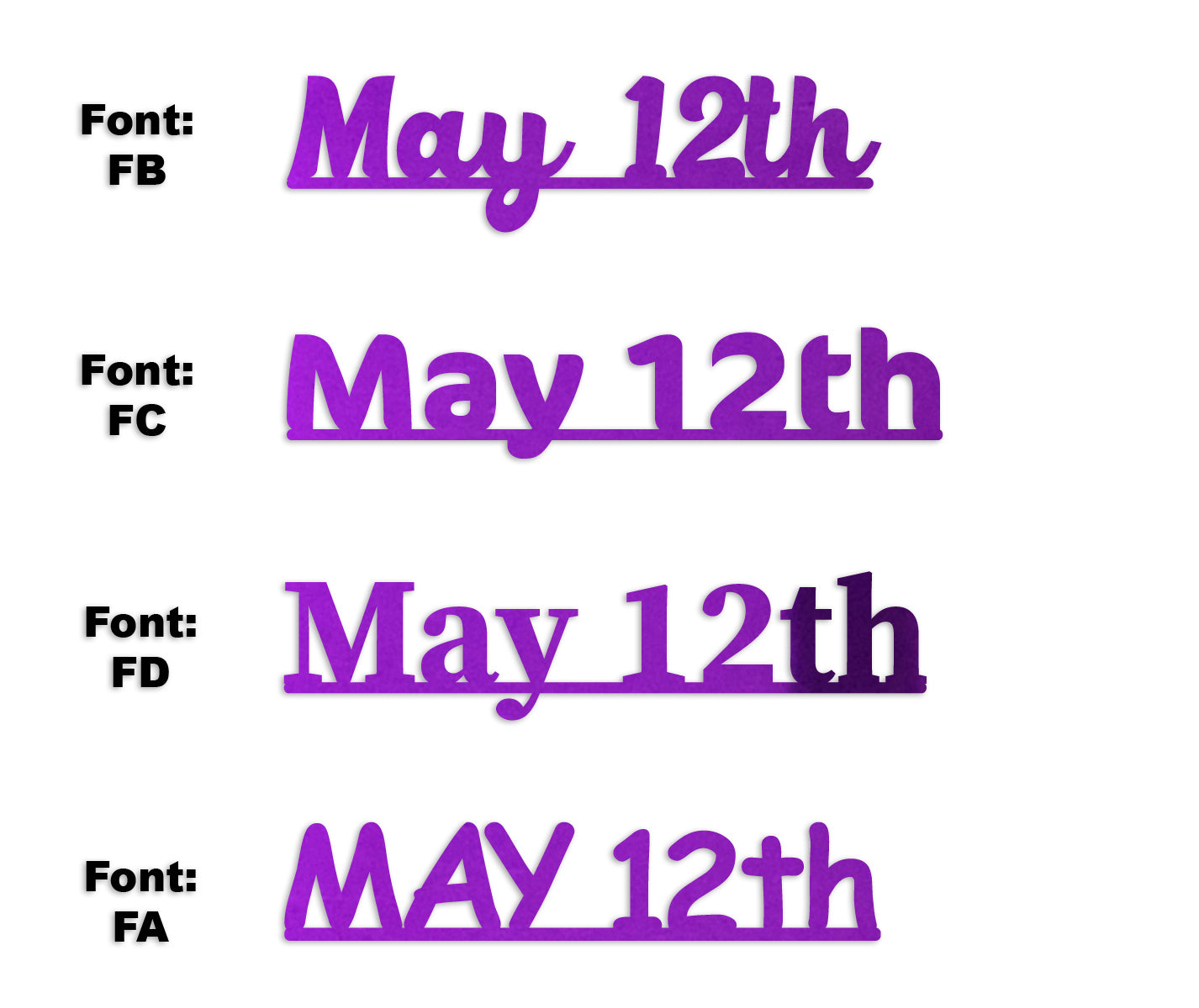 Custom-Fetti Date - MAY 12th Purple