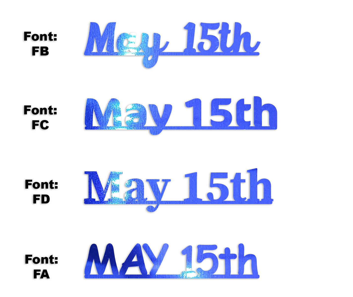 Custom-Fetti Date - MAY 15th Blue Royal