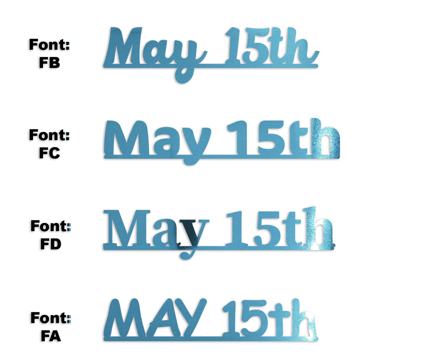 Custom-Fetti Date - MAY 15th Blue Sky