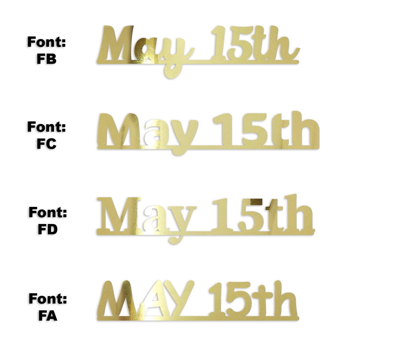 Custom-Fetti Date - MAY 15th Gold