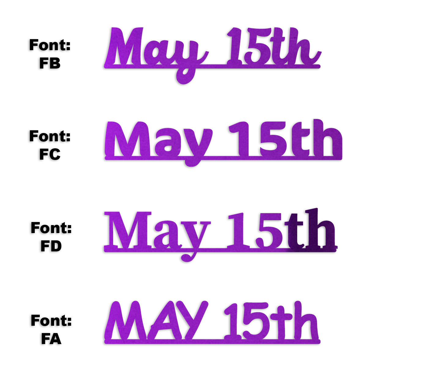 Custom-Fetti Date - MAY 15th Purple