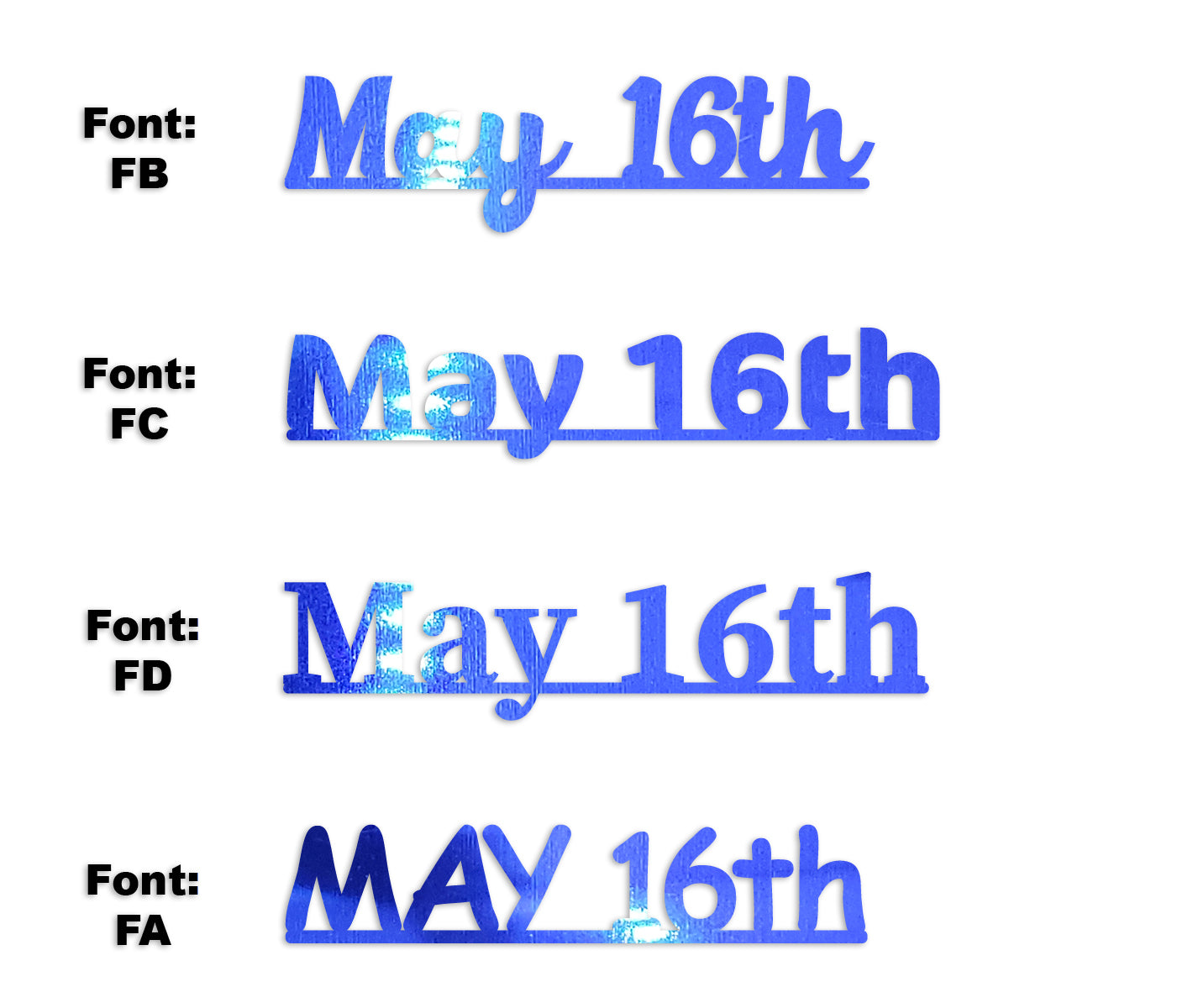 Custom-Fetti Date - MAY 16th Blue Royal