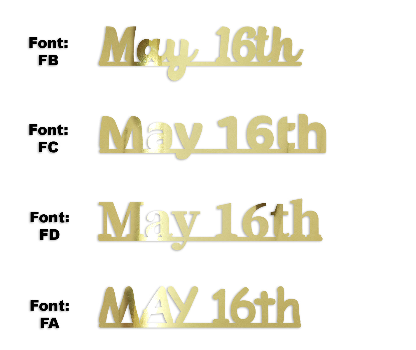 Custom-Fetti Date - MAY 16th Gold