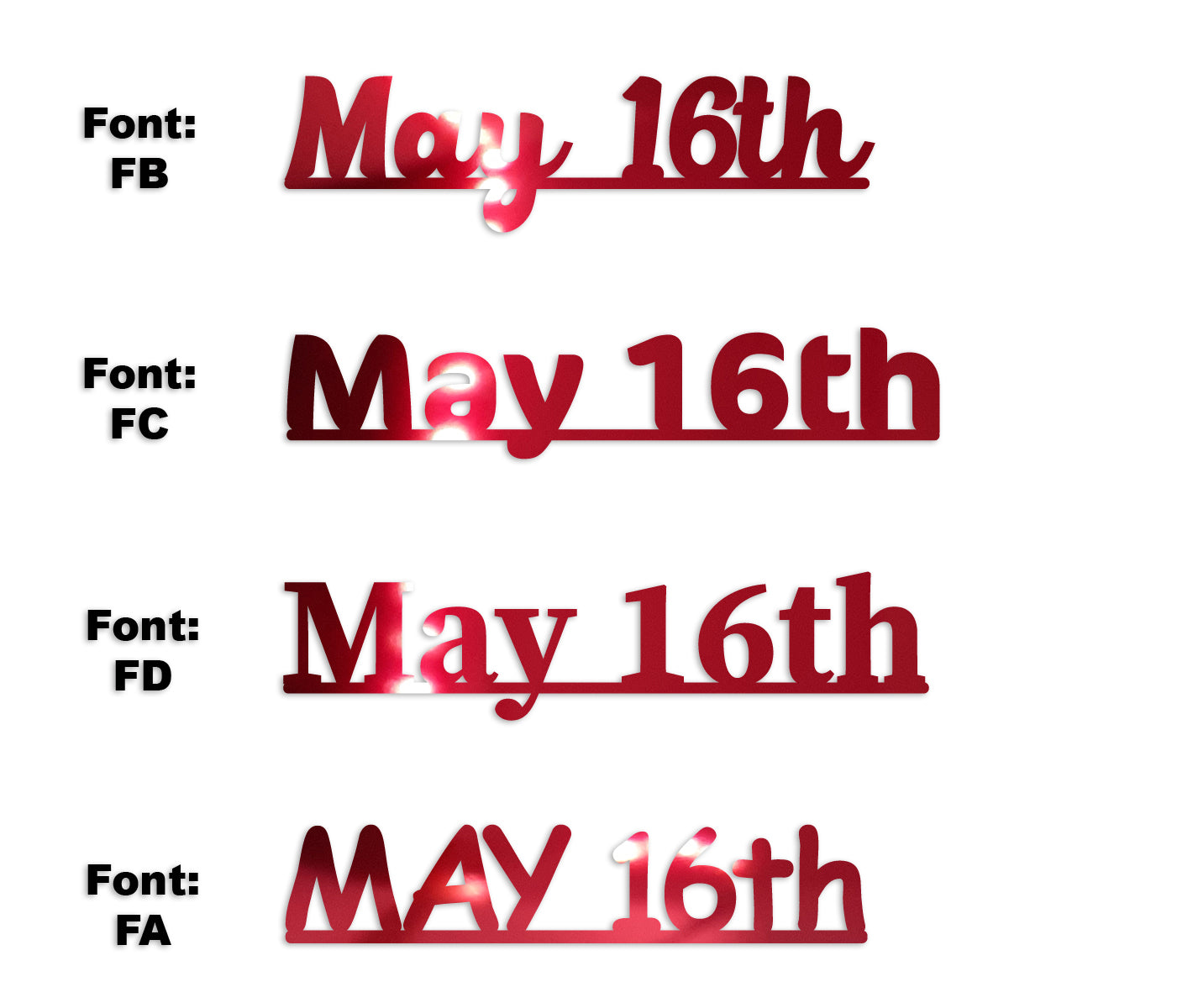 Custom-Fetti Date - MAY 16th Red