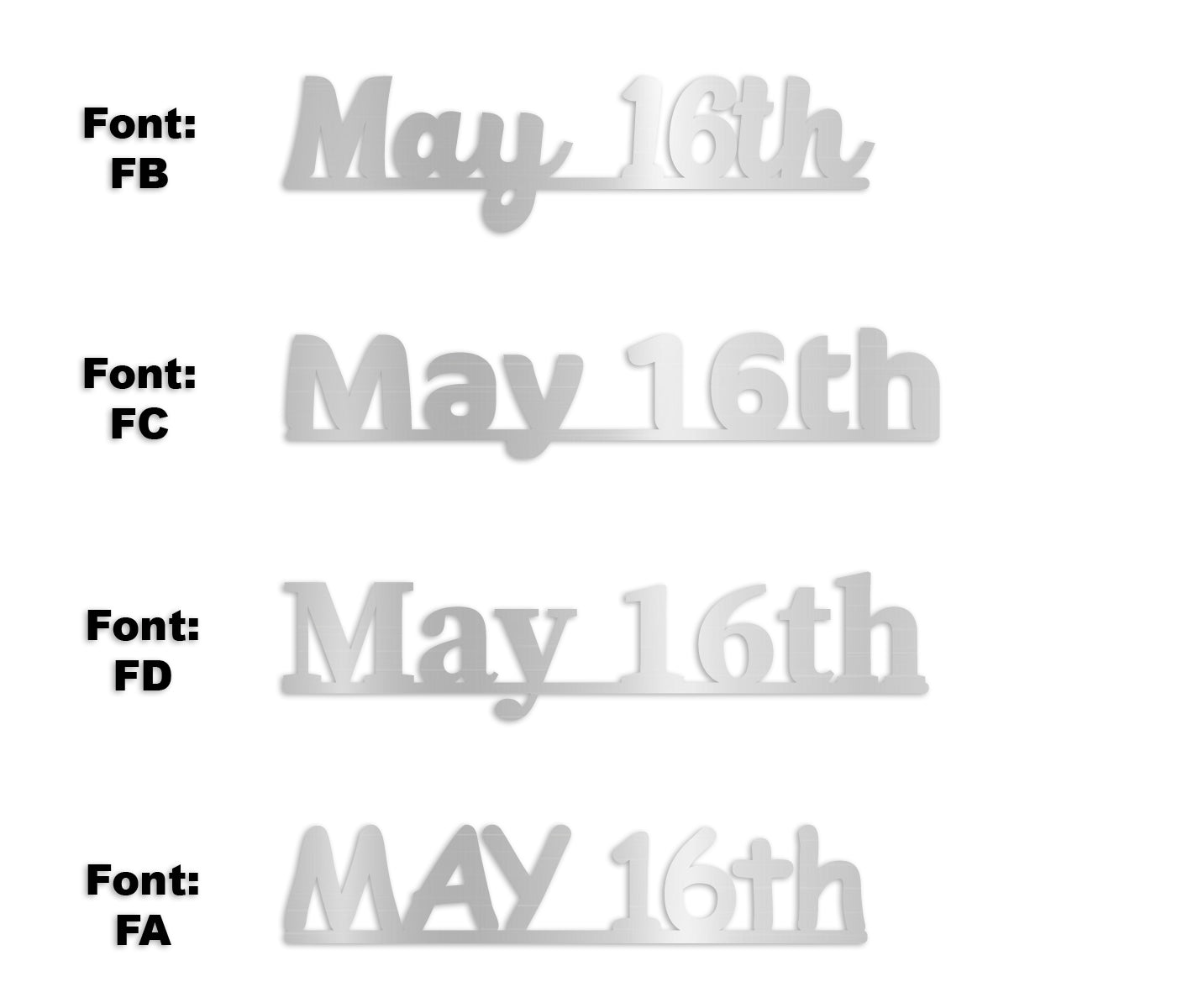 Custom-Fetti Date - MAY 16th Silver